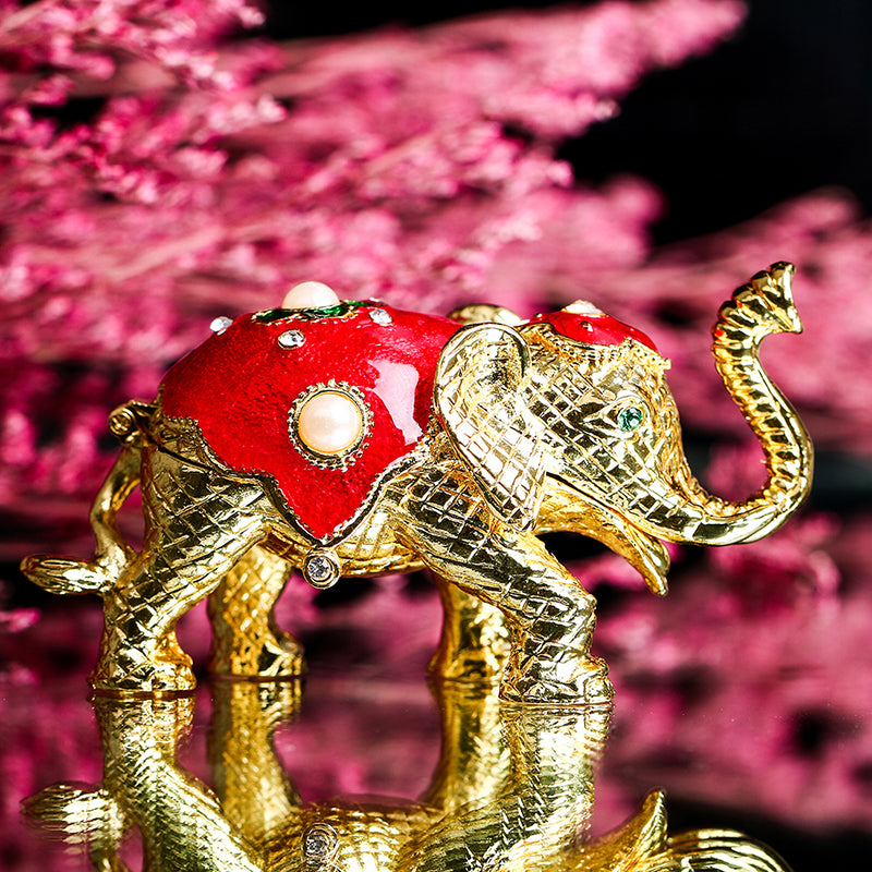 Gold Elephant Figurine