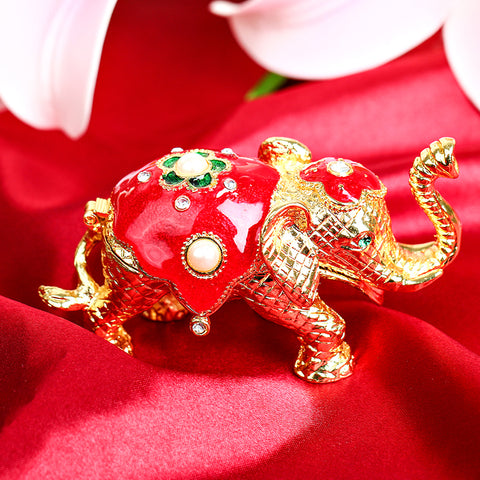Gold Elephant Figurine